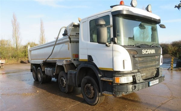 2014, SCANIA P410, 8X4 STEEL TIPPER TRUCK