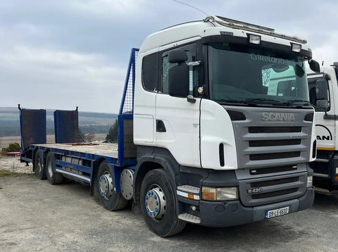 2009, SCANIA R420, 8X2 REARLIFT BEAVERTAIL FLATBED TRUCK