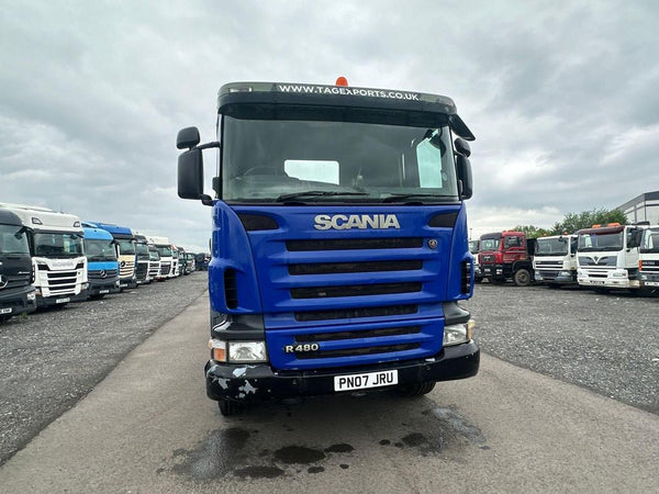 2007, SCANIA R480 6x4 CHASSIS CAB 11.7-STANDARD FLATBED TRUCK